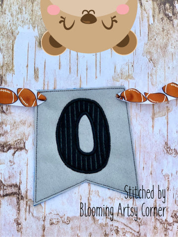 Applique Alphabet Letter O Party Pumpkin Banner Piece for 4x4, 5x7, DIGITAL DOWNLOAD embroidery file ITH In the Hoop