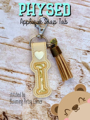 PhysEd Font Letter i Applique  snap tab, or eyelet fob for 4x4  DIGITAL DOWNLOAD embroidery file ITH In the Hoop