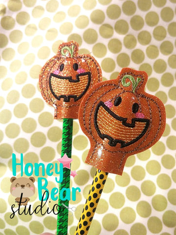 Party Pumpkin Pencil Topper for 4x4  DIGITAL DOWNLOAD embroidery file ITH In the Hoop