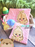 Easter Chick Applique COASTER and MUG RUG Set 4x4 5x7  DIGITAL DOWNLOAD embroidery file ITH In the Hoop 0422