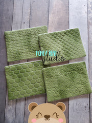 4 Patterns Plain Quilted MUG RUG set 5x7 4 designs DIGITAL DOWNLOAD embroidery file ITH In the Hoop 1221