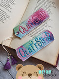 Quitter Quit'rStrip funny Bookmark Regular for 4x4  DIGITAL DOWNLOAD embroidery file ITH In the Hoop 0322