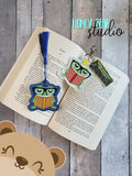 Reading Glasses Frog Fob snap tab, or eyelet key fob  set 4x4  DIGITAL DOWNLOAD embroidery file ITH In the Hoop 0922