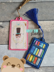 Simple Rectangle Applique Bookmark Regular for 4x4 and 5x7 DIGITAL DOWNLOAD embroidery file ITH In the Hoop 0622