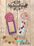Rose Applique Bookmark Regular for 4x4 and 5x7 DIGITAL DOWNLOAD embroidery file ITH In the Hoop 0622