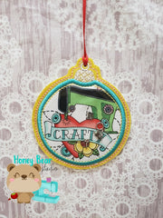 Christmas Shapes CIRCLE Applique AND Shaker Ornament 4x4 DIGITAL DOWNLOAD embroidery file ITH In the Hoop Nov 5 2018