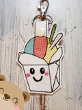 Snowball Takeout Container Takeaway Shave Ice Snap Tab, Eyelet SET DIGITAL DOWNLOAD embroidery file ITH In the Hoop