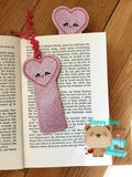 Sweet Heart Kawaii Book Mark Bookmark for 4x4  DIGITAL DOWNLOAD embroidery file ITH In the Hoop Jan 10 2019