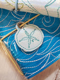 MCB Seahorse Mermaid SET Covers with Sand Dollar Charm for Mini Composition Book 5x7 DIGITAL DOWNLOAD embroidery file ITH In the Hoop June 2019