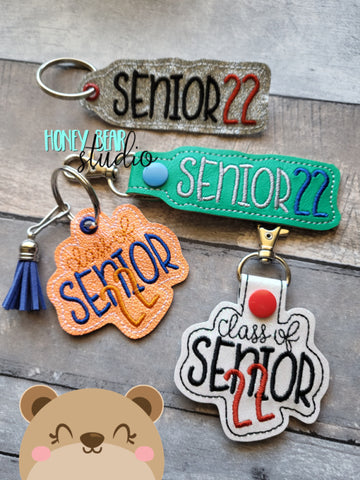 Class of 2022 Senior Snap Tab, Eyelet BIG SET DIGITAL DOWNLOAD embroidery file ITH In the Hoop 0322