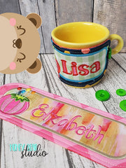 Sewing Notions Pin Cushion Tomato Applique Mug WRAP 5x7, 6x10 SET DIGITAL DOWNLOAD embroidery file ITH In the Hoop 1122