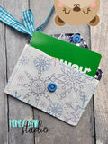 Snappy Envelope Gift Card Size Snap Pouch for Vinyl 4x4 DIGITAL DOWNLOAD embroidery file ITH In the Hoop 1222