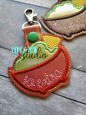 So Extra Guacamole App Snap Tab, Eyelet SET DIGITAL DOWNLOAD embroidery file ITH In the Hoop 0422