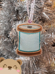 Sewing Notions Spool Of Thread Applique Ornament 4x4 DIGITAL DOWNLOAD embroidery file ITH In the Hoop Nov 2019