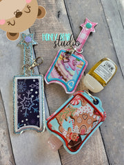 3 sizes BBW, 3oz, Thieves Applique Sanitizer Holder 4x4 And 5x7 single hooping DIGITAL DOWNLOAD embroidery file ITH In the Hoop 1022