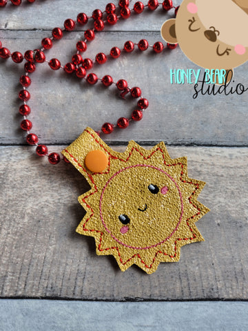 BEAD SNAPPER Sunshine Kawaii Sunny 4x4  DIGITAL DOWNLOAD embroidery file ITH In the Hoop 0222