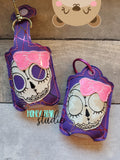 SWOOP hand Sanitizer SKULL BOW Holder 4x4 And 5x7 single hooping DIGITAL DOWNLOAD embroidery file ITH In the Hoop 0921