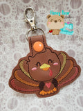 Turkey Trot Snap Tab, Eyelet SET DIGITAL DOWNLOAD embroidery file ITH In the Hoop