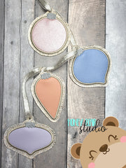 Vintage Shapes Applique Ornament Pack 4x4 DIGITAL DOWNLOAD embroidery file ITH In the Hoop 1222