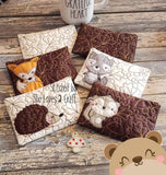 Woodland Animals Applique MUG RUG pack Big VALUE 4 Designs Pack 5x7 ONLY DIGITAL DOWNLOAD embroidery file ITH In the Hoop 1121