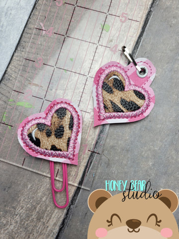 Heart Satin Motif applique feltie SET, feltie, charm or zipper pull eyelet for 4x4  DIGITAL DOWNLOAD embroidery file ITH In the Hoop 0123