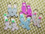 VALUE PACK Awareness Ribbon 2 inch small 10 files! snap tab, or eyelet fob for 4x4  DIGITAL DOWNLOAD embroidery file ITH In the Hoop Mar 30, 2019