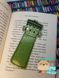 Party Pumpkin FRANKIE man Bookmark for 4x4  DIGITAL DOWNLOAD embroidery file ITH In the Hoop