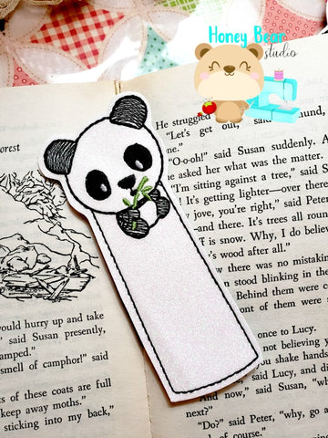 Panda Bear Kawaii Book Mark Bookmark for 4x4  DIGITAL DOWNLOAD embroidery file ITH In the Hoop March 11 2019