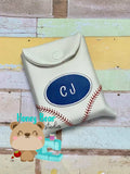 SKRIBBLE Sports Baseball Softball Crayon Snap Pouch for Vinyl 5x7 DIGITAL DOWNLOAD embroidery file ITH In the Hoop