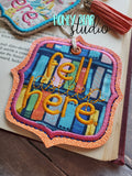 Fell Asleep Here Bookmark Regular for 4x4  DIGITAL DOWNLOAD embroidery file ITH In the Hoop 0322