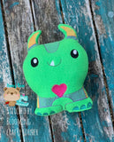 Little Monster Stuffies for 5x7, 6x10, 7x12 Plush DIGITAL DOWNLOAD embroidery file ITH In the Hoop Feb 5, 2019