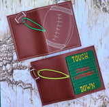 MCB Football Field and Laces SET Covers with Football Charm for Mini Composition Book 5x7 DIGITAL DOWNLOAD embroidery file ITH In the Hoop June 2019