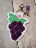 TOOTY FROOTY fruit fobs SET 2 TWO snap tab or eyelet for 4x4  DIGITAL DOWNLOAD embroidery file ITH In the Hoop 092020