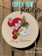 Merry Unicorn Christmas Applique 4x4, 5x7, 6x10, 8x8 DIGITAL DOWNLOAD embroidery file ITH In the Hoop Nov 2019