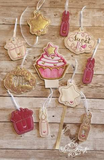 16 Candles Birthday Cupcake Mini Ornament Set 4x4 DIGITAL DOWNLOAD embroidery file ITH In the Hoop 0822