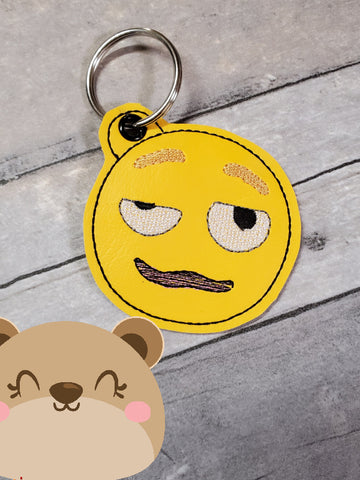 Mod Emoji  Woozy Face Snap Tab, Eyelet SET DIGITAL DOWNLOAD embroidery file ITH In the Hoop 092020