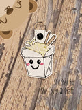 Noodles Takeout Container Takeaway Ramen Snap Tab, Eyelet SET DIGITAL DOWNLOAD embroidery file ITH In the Hoop