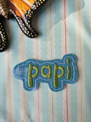 PAPI snap tab, or eyelet fob for 4x4  DIGITAL DOWNLOAD 1 embroidery file ITH In the Hoop Apr 11 2019