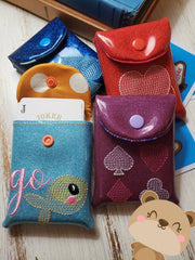 Deck of Cards Snap Pouch for Vinyl 5x7 DIGITAL DOWNLOAD embroidery file ITH In the Hoop June 2019