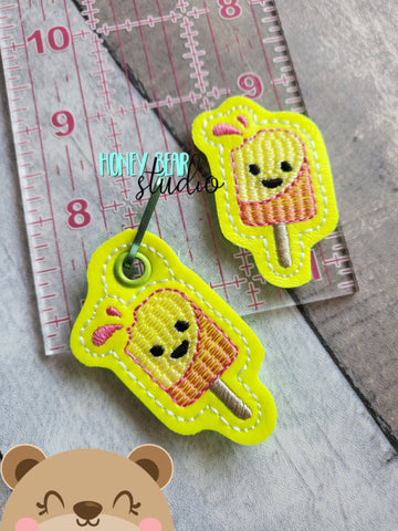 Popsicle Kawaii feltie and zipper pull, with sorted files  DIGITAL DOWNLOAD embroidery file ITH In the Hoop 0422