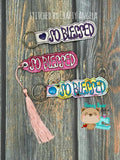 So Blessed Word Art Bless Snap Tab, Eyelet SET DIGITAL DOWNLOAD embroidery file ITH In the Hoop
