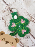 Shamrock Trinity Hidden Hearts Seamóg Irish St Patrick Snap Tab and eyelet for 4x4  DIGITAL DOWNLOAD embroidery file ITH In the Hoop Feb 2020