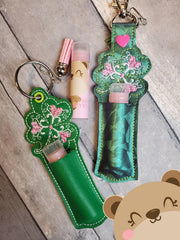 Shamrock Trinity Clover Lip Balm Holder 4x4 and 5x7 DIGITAL DOWNLOAD embroidery file ITH In the Hoop Mar 2020