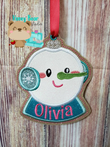P2 Cozy Christmas SnowMAN Ornament 5x7 DIGITAL DOWNLOAD embroidery file ITH In the Hoop