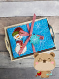 Snowman Snow Man Christmas Applique MUG RUG pack Big VALUE 4 Designs Pack 5x7 ONLY DIGITAL DOWNLOAD embroidery file ITH In the Hoop 1121