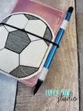 Sports Soccer (Football) Gym Set Covers for Mini Composition Book 5x7 DIGITAL DOWNLOAD embroidery file ITH In the Hoop 0521
