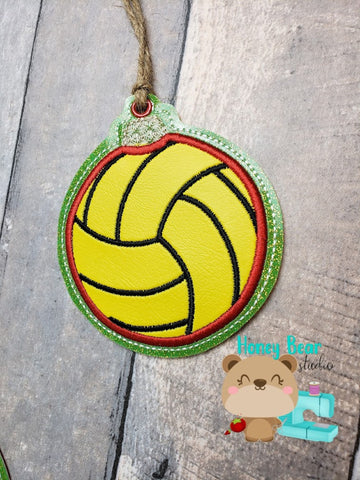 Sports Christmas Water Polo Applique  4x4 DIGITAL DOWNLOAD embroidery file ITH In the Hoop DEC 2019